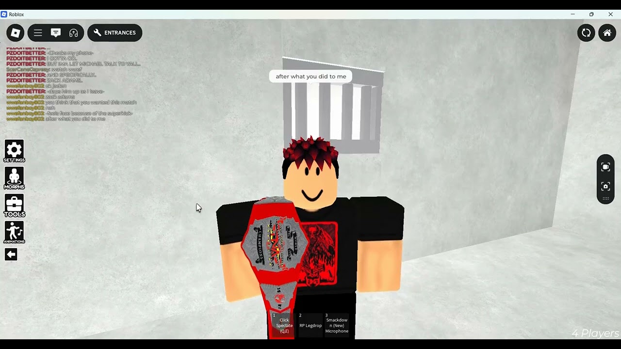 Michael Shields sends a message to Zack Adams (Roblox WWE Friday Night SmackDown 9/12/25)