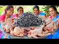 Nails chicken fried recipe  crispy fried chicken traditional chicken fry cooking in village