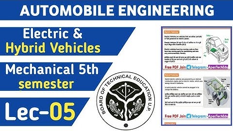 Automobile Engineering || Mechanical 5th Semester || Electric & Hybrid Vehicles || Lec-05 || @BTEUP