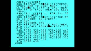 Ti99/4A Typed in Game from the Magazine :- Computer weekly (Grand Prix)