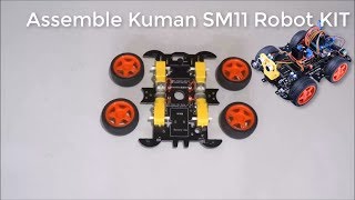 Assemble Kuman Smart Car Arduino Robot KIT SM11 Step 1: Install the Motors and Wheels