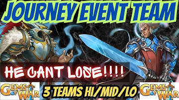 Gems of War JOURNEY TEAMS New Blue Infinite LOOP Knight | 3 Teams Hi/MID/LOW for the Journey Event