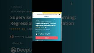 Andrew Ng Supervised Machine Learning Course #shorts