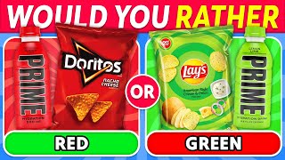 Would You Rather...? RED vs GREEN Food Edition 🍓🍏