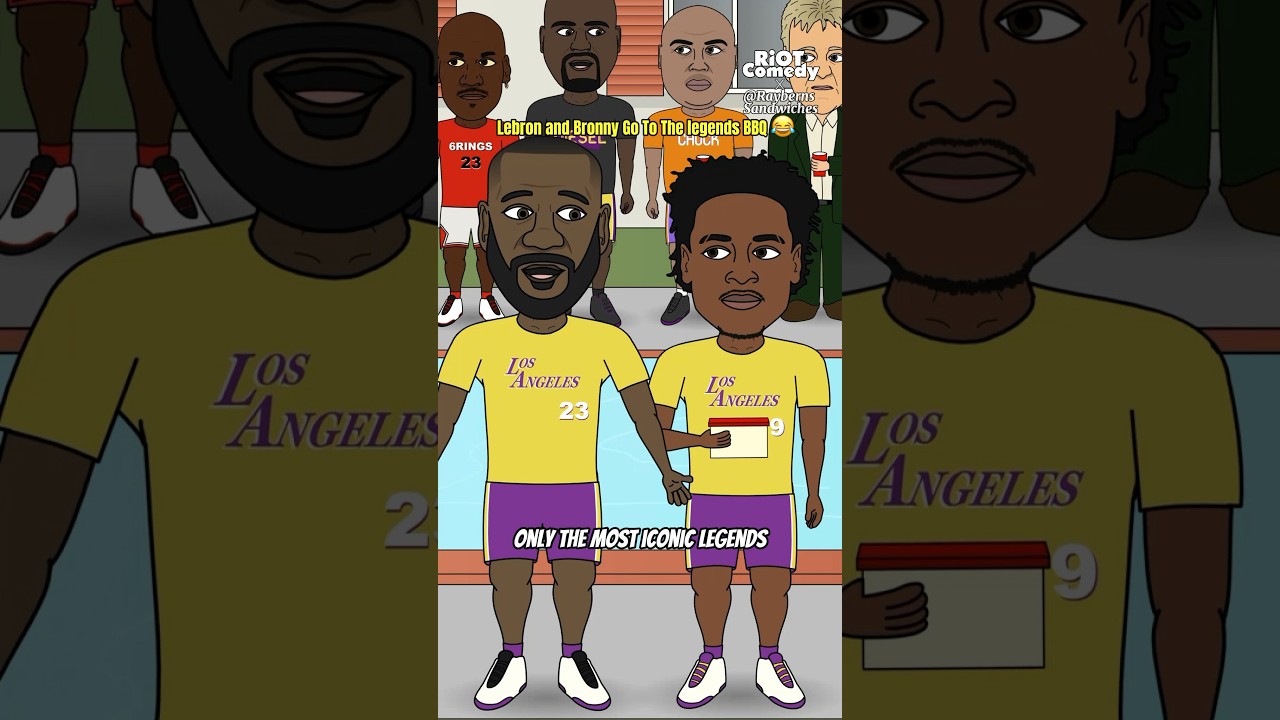 Леброн и Бронни Джеймс отправляются на барбекю легенд 😂 
