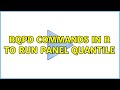 rqpd commands in r to run panel quantile (2 Solutions!!)