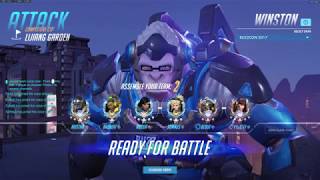 Overwatch Competitive CTF - Golden Weapon Blizzcon Winston Gameplay
