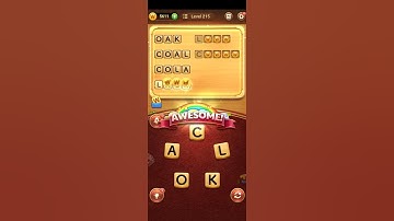 Word Connect Puzzle Level 215 Walkthrough [Bonus Words & Answers] #shorts