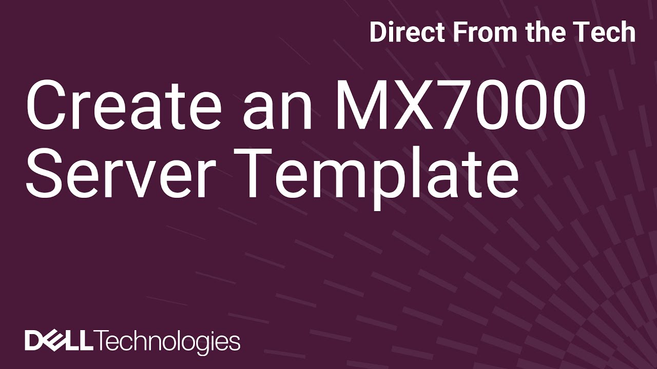 Create an MX7000 Server Template