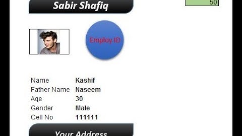 How to create a Dynamic ID Card by using VLOOKUP function