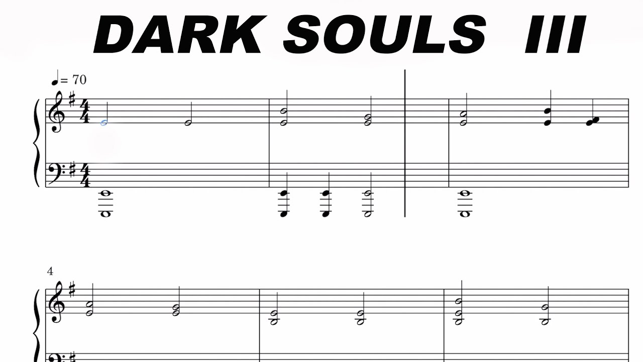 Dark Souls 3 Main Theme Sheet Music