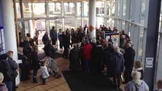 Bournemouth Library flashmob Hallelujah Chorus on National Libraries Day 8th Feb 2014 12noon