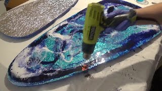 Save Time - Upcycled Tables using Foil and Epoxy Resin