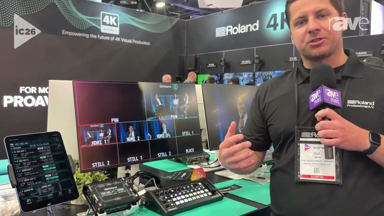 InfoComm 2026: Roland Showcases V-1-4K Video Switcher With ROI Processor For Up to Four Shots