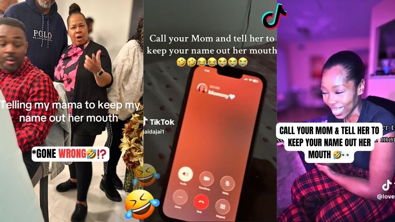 🤬KEEP MY NAME OUT YO MOUTH PRANK⁉️CALL ON MOM📞 - tiktok compilation