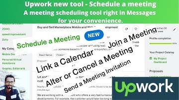 Upwork new tool 2021  A meeting scheduling tool right in Messages for Upwork users convenience