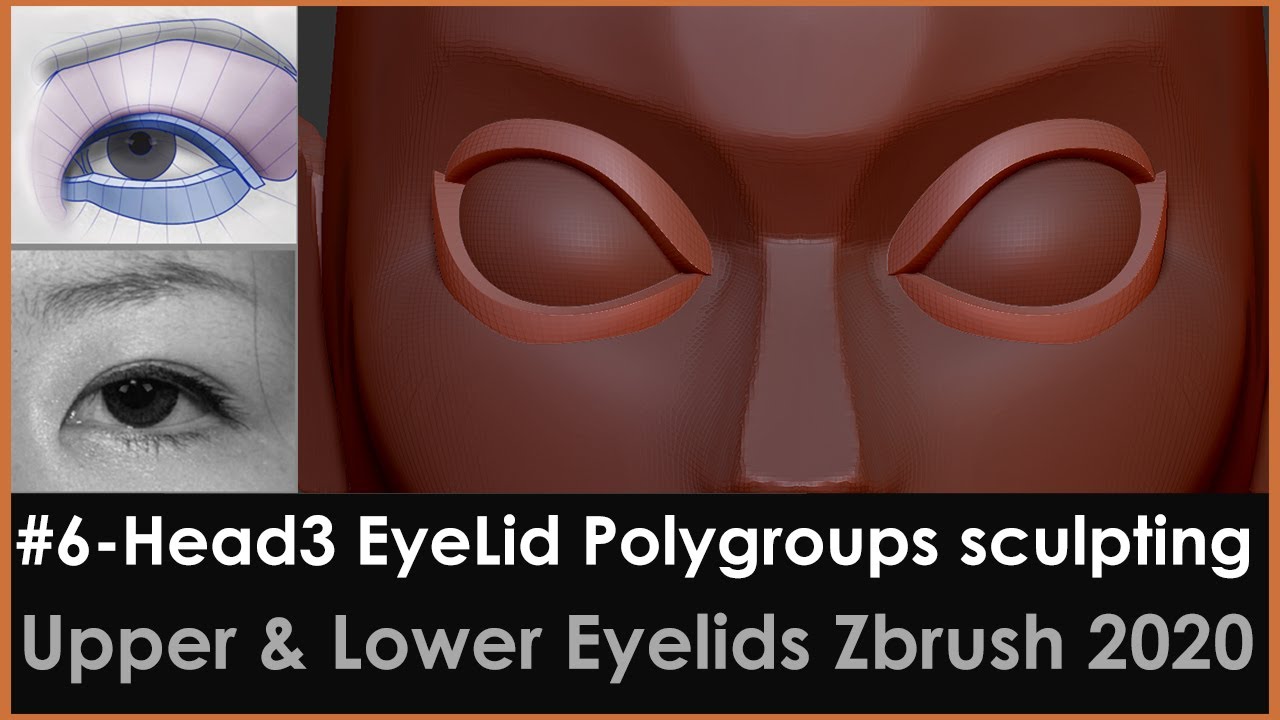 how to create crease in eyelids in zbrush