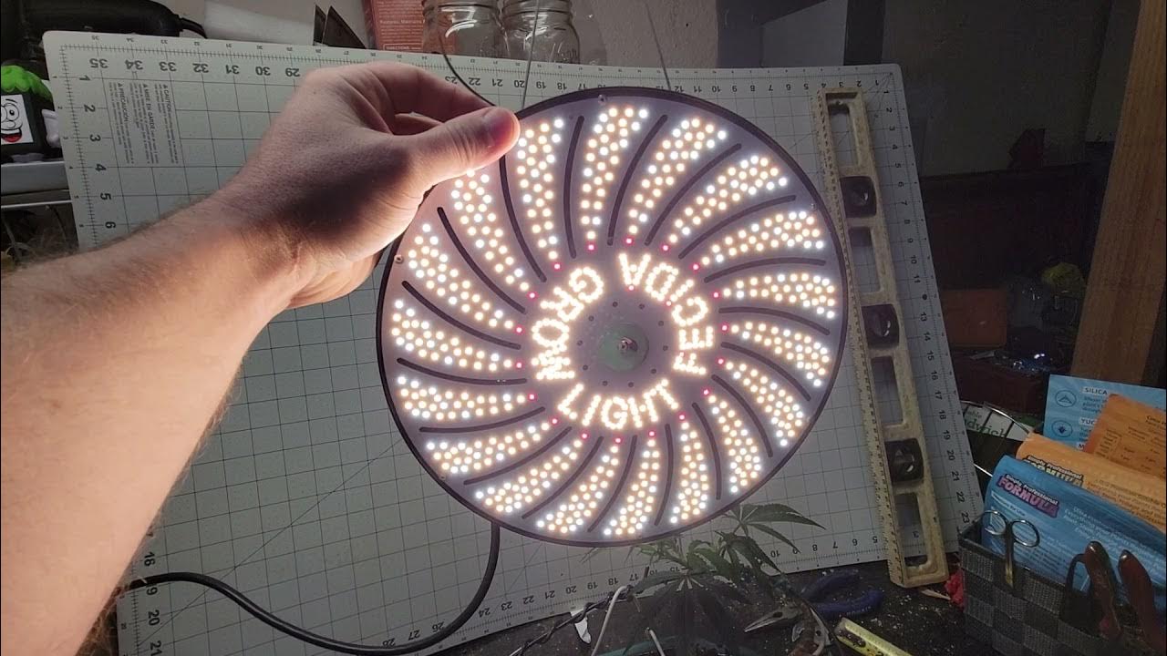FECiDA 1000W Dimmable UFO Full Spectrum LED indoor Grow Light Full review Fecida cannabis YouTube