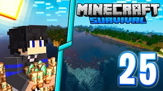 Construí um oceano para fazer uma farm de Raid INFINITA - Survival #25