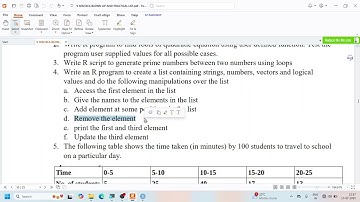 V SEM BCA R Programming Lab Ex A4 - R program to create a list with strings, numbers & vectors etc.