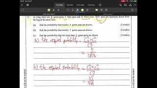 DSE Math CP 2017 P1 Q17 (Probability, Permutation and Combination)