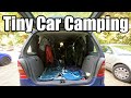 Sleeping in a small car | First Test | W168 Mercedes-Benz A Class Micro Camping