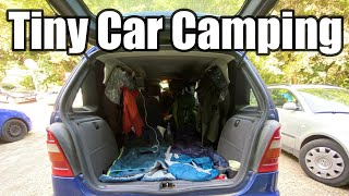 Sleeping in a small car | First Test | W168 Mercedes-Benz A Class Micro Camping