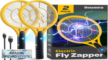 Electric Fly Swatter  Set of 2  Handheld Bug Zapper Racket for Indoor/Outdoor Review