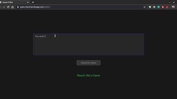 Spam Filter using Machine Learning