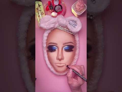 ASMR mannequin 🎭makeup tutorials, step by step, before and after looks. Smoky eyes nude lips.