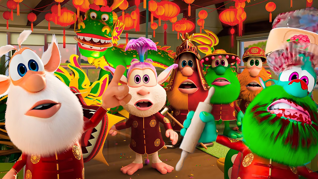 Booba 🐉 DRAGON PARTY MADNESS 🐉 Wild Celebration Chaos with Friends ⭐ Toons Mania – English