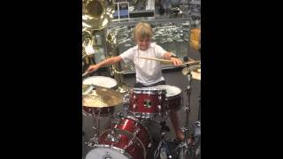 Playing The Drums At Sam Ash Music Store