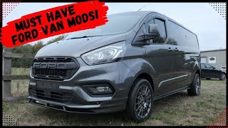 Ford Transit Custom Limited - Must Have Van MODS, Front Splitter, Ford Grille, Side Skirts and more