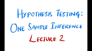 Hypothesis Testing: One Sample Inference | Lecture 2 | Fundamentals of Biostatistics