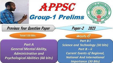 Group 1 Prelims Paper 2- 2023 //APPSC // Previous Year Papers