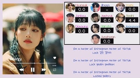 how would Treasure sing Allergy by ()I-dle | color coded lyrics + line distribution