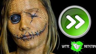 ✅ VOODOO DOLL Speed-Painting with STITCHED Mouth and BUTTON EYES (Time-Lapse) 4K- Witte Artistry