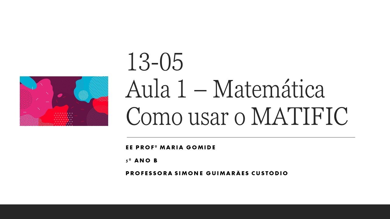 13 05 aula 1 mat como usar o matific youtube