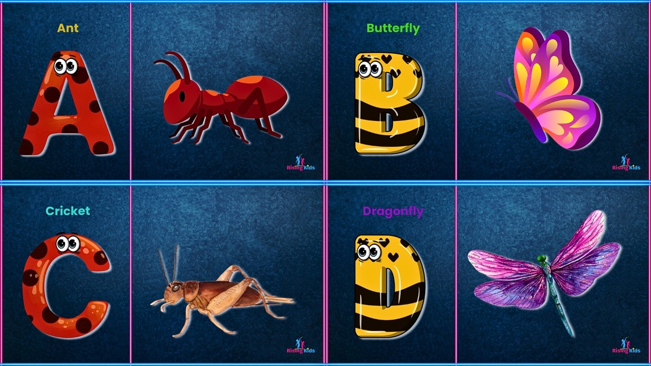 ABC Song with Insects | Insect phonics song | Insects name for kids ...