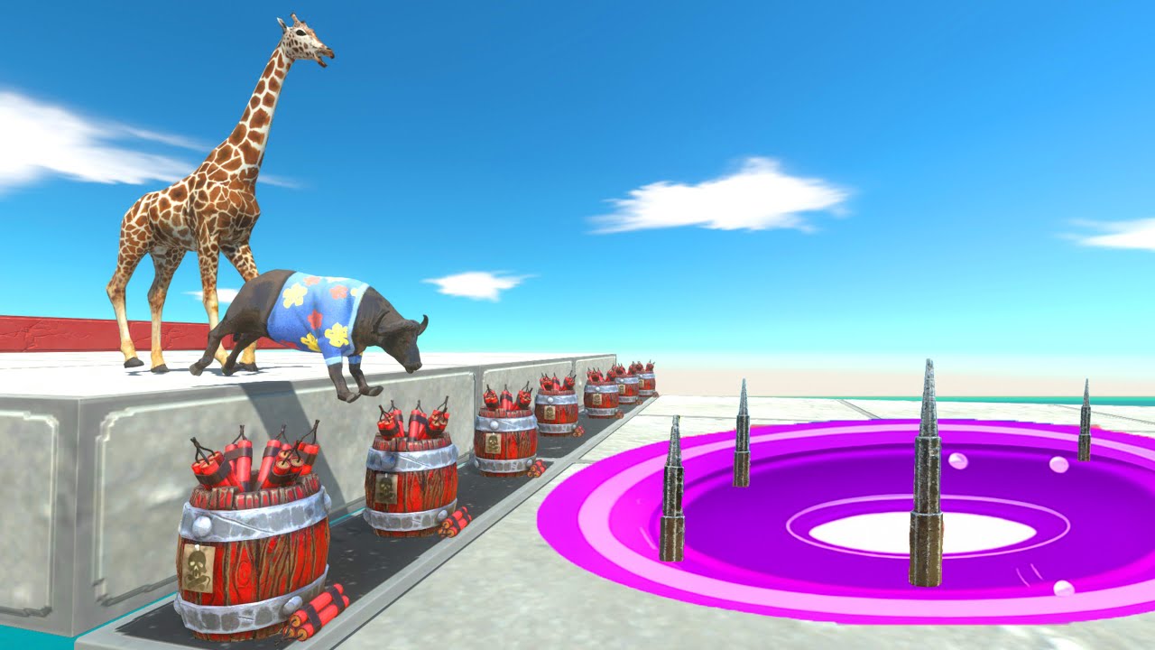 Jump Across Explosive Barrels to the Evolution Circle and Defeat Titanus Doug - ARBS