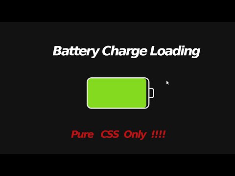 Battery Charge Loading | CSS Animation