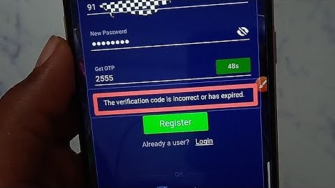 How to fix The verification code is Incorrect or  has expired. problem solve in Pokerokk