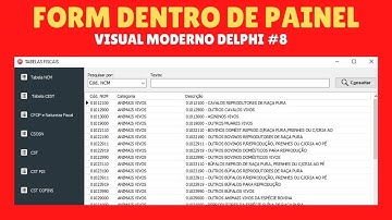 Abrir um FORM dentro de PAINEL (TPanel) no DELPHI - VISUAL MODERNO DELPHI #8