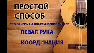 Уроки игры на классической гитаре Левая рука Координация