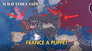 France a Puppet of Germany | WWII Hoi4 Timelaspe | Axis Victory?