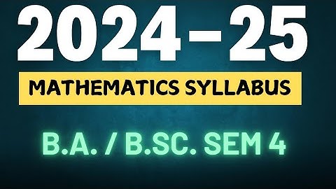 B.A. / B.Sc. 2nd Year 4th Semester Mathematics Syllabus | Differential Equations and Mechanics