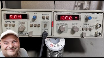 Hameg HM8001 mainframe, HM8027 distortion meter, HM8037 low Distortion generator