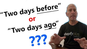 "ago" vs "before" - What