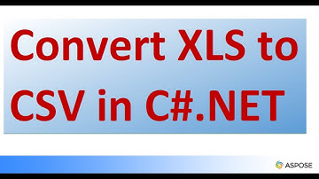 Convert XLS to CSV in C#.NET