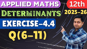 Determinant,Ex-4.4(6-11),#maths Class-12th #appliedmathsclass12th Ml Agarwal​⁠ @sushantclasses6634